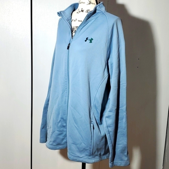 Under Armour- Mens Loose Fit Performance Jacket Coat Light Blue Preppy Sz.XL - Picture 2 of 10
